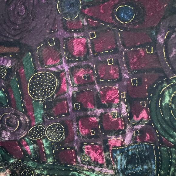 Vintage USA Katie Brooke Velour Embroidered Holiday Party Women’s Vest Size 10 - Picture 3 of 8